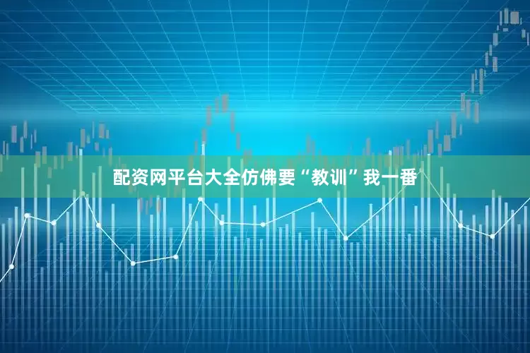 配资网平台大全仿佛要“教训”我一番