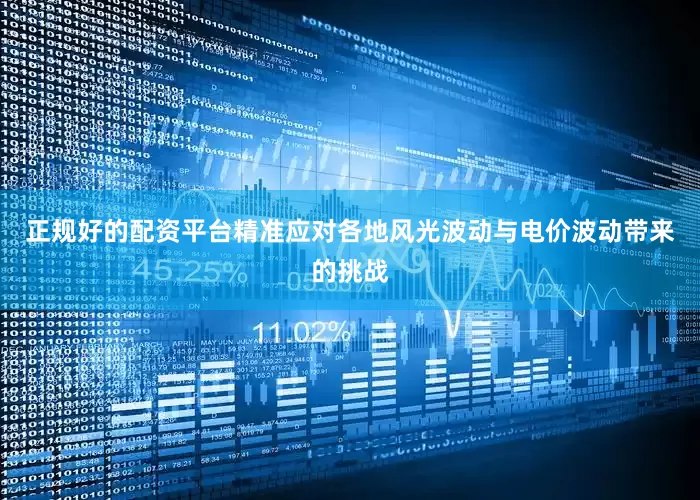正规好的配资平台精准应对各地风光波动与电价波动带来的挑战